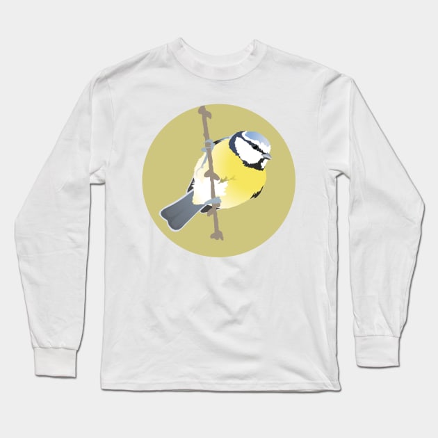 Blue Tit Long Sleeve T-Shirt by AnthonyZed